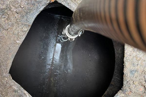 Neutralisation de citerne à mazout au sable jaune 