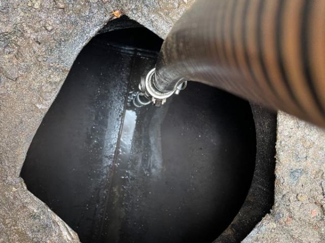 Neutralisation de citerne à mazout au sable jaune 